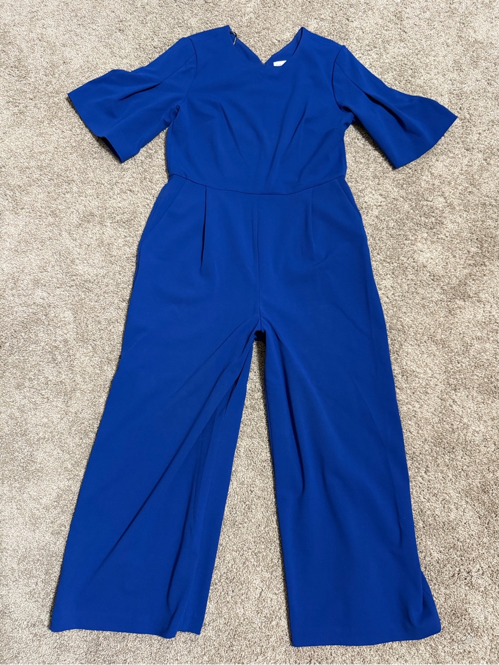 Calvin Klein Cobalt Blue Wide-Leg Jumpsuit